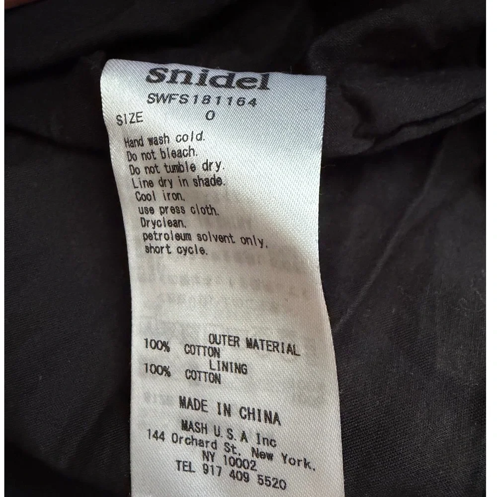 Snidel‎ Black White Gingham Cotton Mini Skirt Womens Size 0